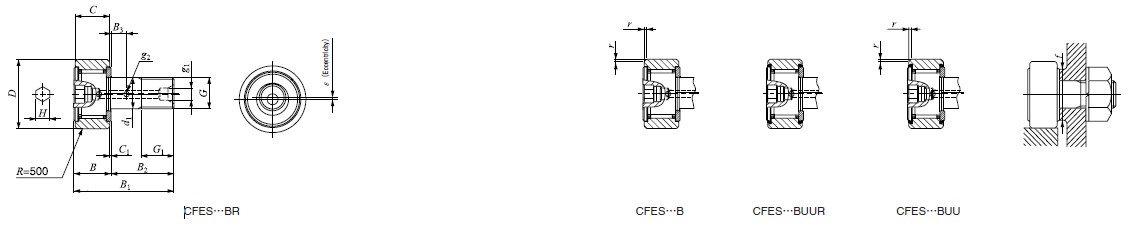 IKO 螺栓型滚轮滚针轴承CFES10BUUR样本图片