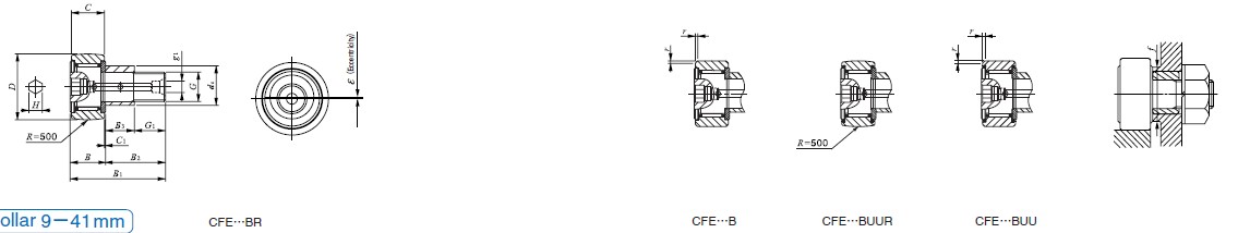 IKO 螺栓型滾輪滾針軸承CFE8B樣本圖片